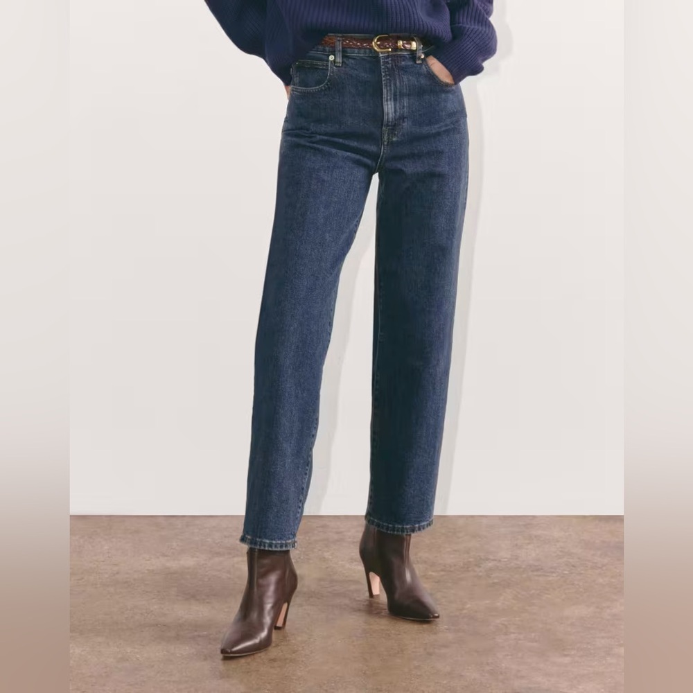 EVERLANE The Way Hich Jean Organic Cotton Straight Leg Vintage Indigo
